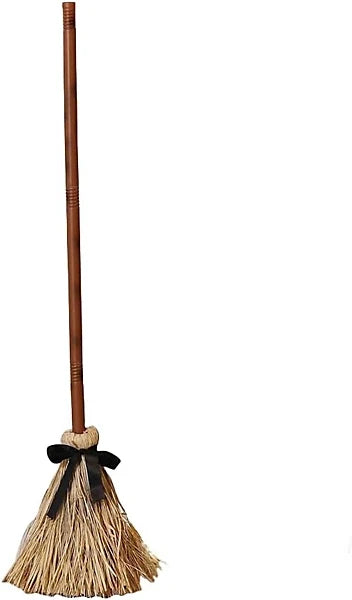 Floating witch's broom — haunted dancing broomstick with spooky sound